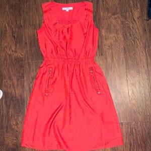 Dress with zipper pockets